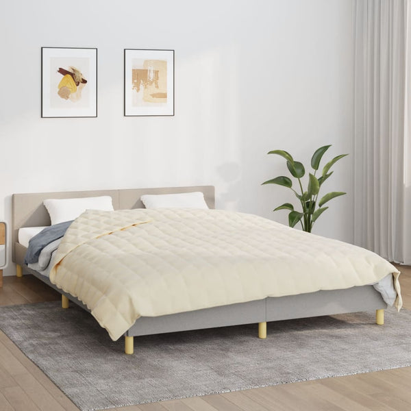 vidaXL Weighted Blanket Light Cream 220x230 cm 15 kg Fabric