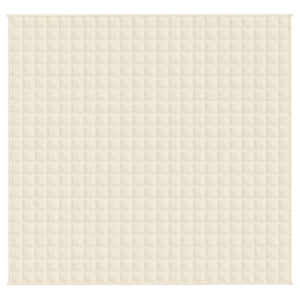 vidaXL Weighted Blanket Light Cream 220x240 cm 15 kg Fabric