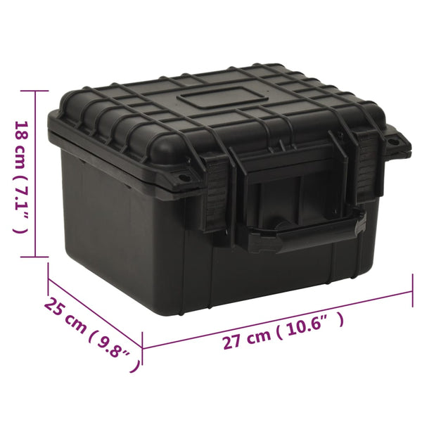 Tragbarer Flugkoffer Schwarz 27x25x18cm