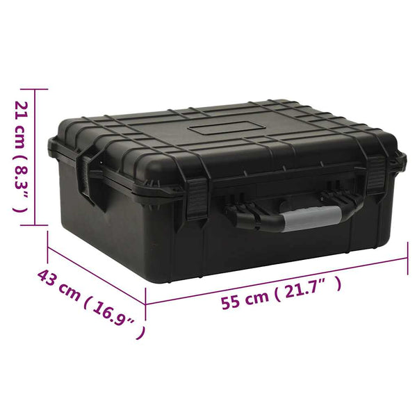 Tragbarer Flugkoffer Schwarz 55x43x21cm