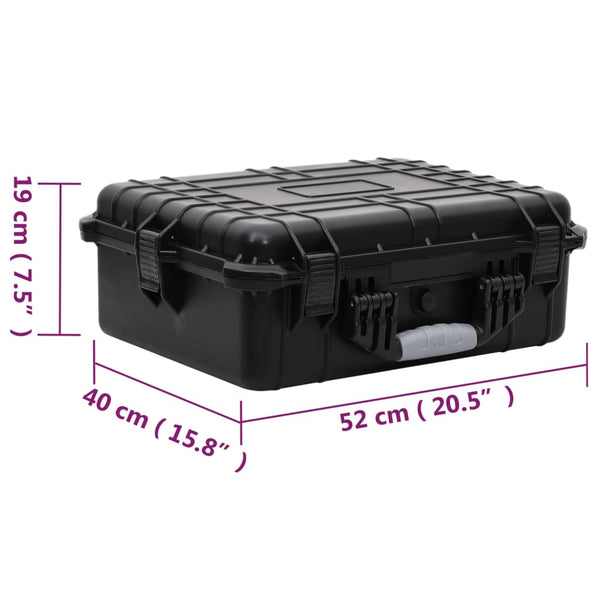 Flugkoffer Tragbar Schwarz 52x40x19 cm