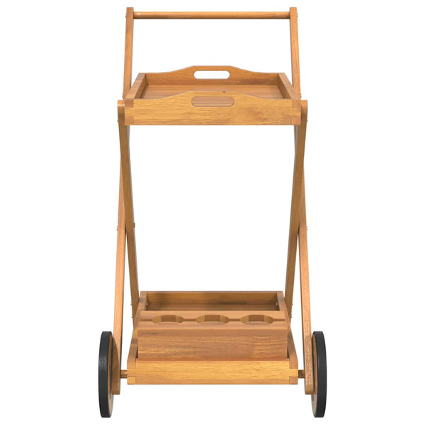 vidaXL Tea Trolley 54x87x90 cm Solid Acacia Wood