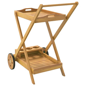 vidaXL Tea Trolley 54x87x90 cm Solid Acacia Wood