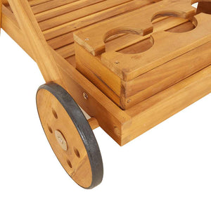 vidaXL Tea Trolley 54x87x90 cm Solid Acacia Wood