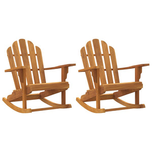 vidaXL Adirondack Rocking Chairs 2 pcs 79x100x103 cm Solid Teak Wood