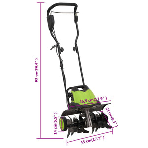 1500W Elektrische Gartenfräse mit 6 Messern