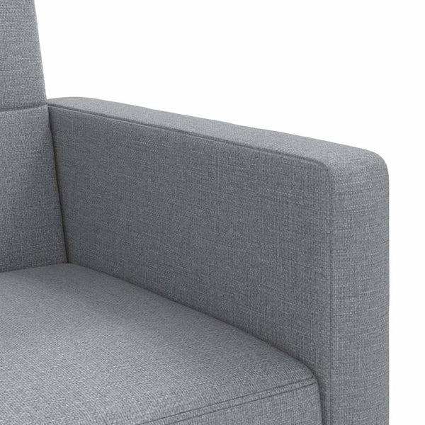 vidaXL Sofa Bed with Pillows Light Grey Fabric