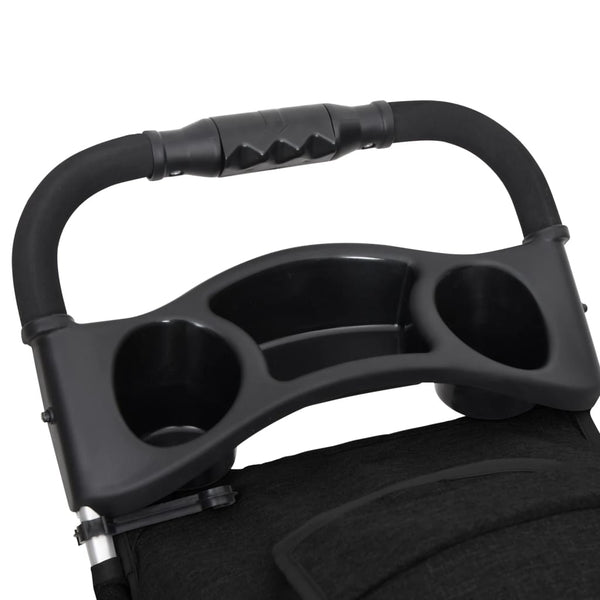 vidaXL Foldable Dog Stroller Black 80x46x98 cm Oxford Fabric