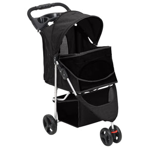 vidaXL Foldable Dog Stroller Black 80x46x98 cm Oxford Fabric