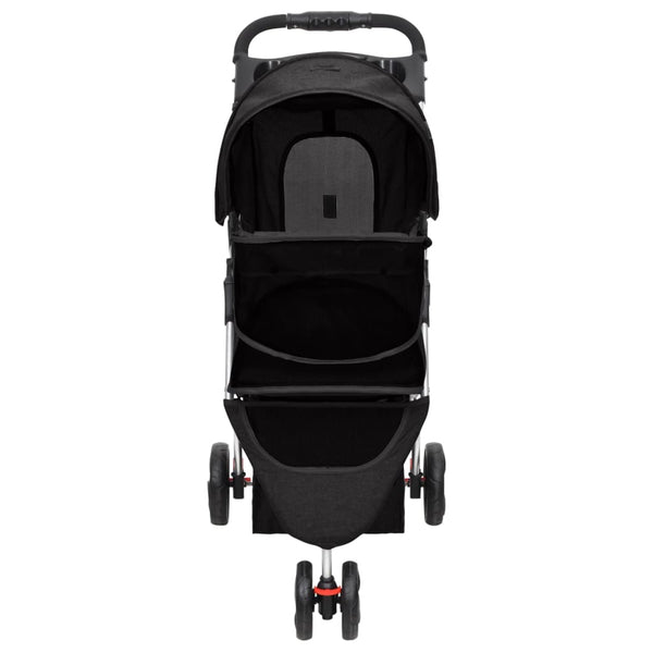 vidaXL Foldable Dog Stroller Black 80x46x98 cm Oxford Fabric