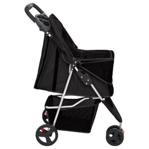 vidaXL Foldable Dog Stroller Black 80x46x98 cm Oxford Fabric