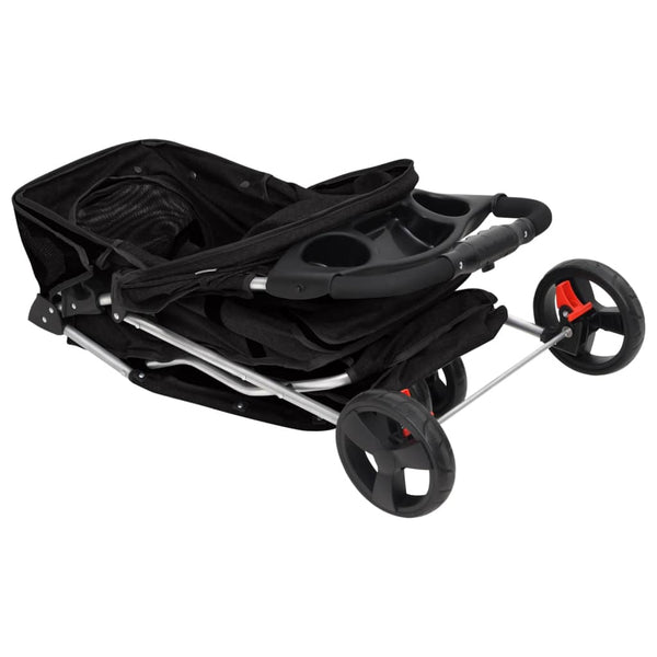 vidaXL Foldable Dog Stroller Black 80x46x98 cm Oxford Fabric