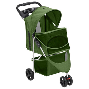 vidaXL Dog Stroller Foldable Green 80x46x98 cm Oxford Fabric