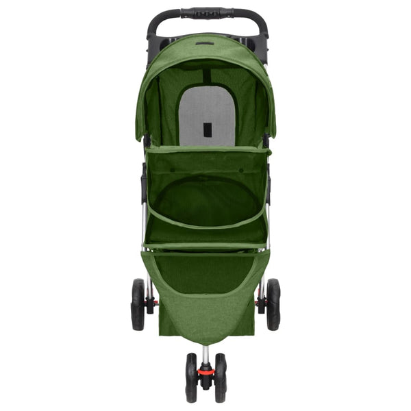vidaXL Dog Stroller Foldable Green 80x46x98 cm Oxford Fabric
