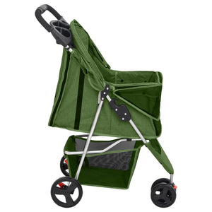 vidaXL Dog Stroller Foldable Green 80x46x98 cm Oxford Fabric