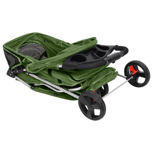 vidaXL Dog Stroller Foldable Green 80x46x98 cm Oxford Fabric