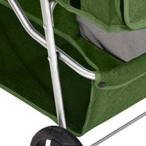 vidaXL Dog Stroller Foldable Green 80x46x98 cm Oxford Fabric