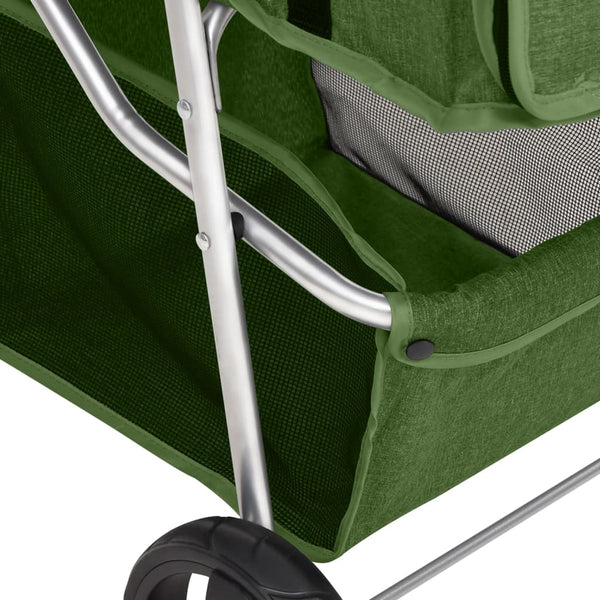 vidaXL Dog Stroller Foldable Green 80x46x98 cm Oxford Fabric