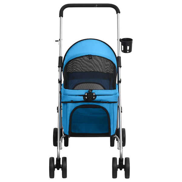 vidaXL Foldable Dog Stroller Blue 76x50x100 cm Oxford Fabric