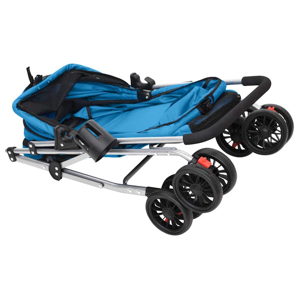 vidaXL Foldable Dog Stroller Blue 76x50x100 cm Oxford Fabric