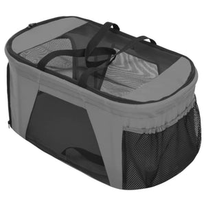 vidaXL Dog Stroller for 2 Dogs Foldable Grey 83x48x97 cm Oxford Fabric