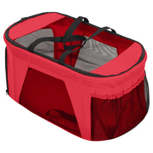 vidaXL Dog Pram for 2 Dogs Foldable Red 83x48x97 cm Oxford Fabric