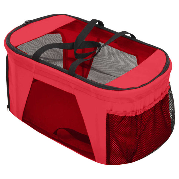 vidaXL Dog Pram for 2 Dogs Foldable Red 83x48x97 cm Oxford Fabric