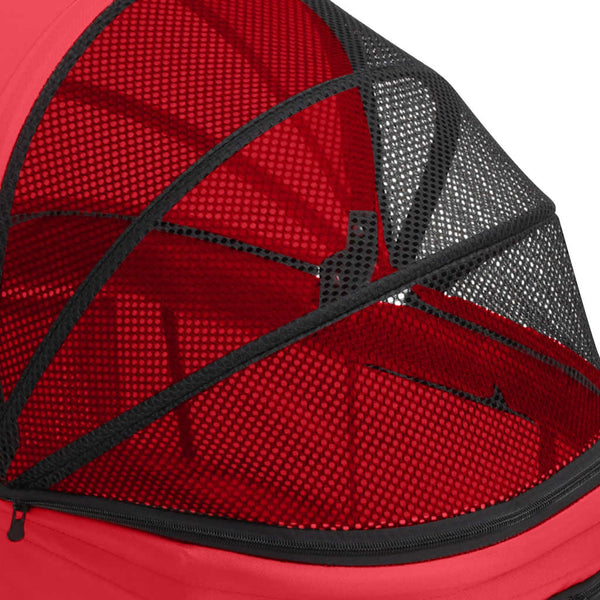 vidaXL Dog Pram for 2 Dogs Foldable Red 83x48x97 cm Oxford Fabric