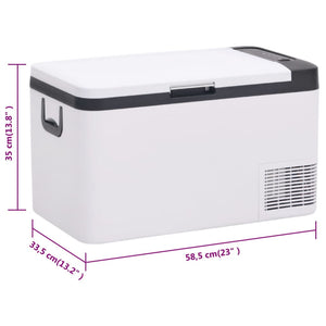 vidaXL Cooler with Handle and Adapter Black and White 25 L PP & PE