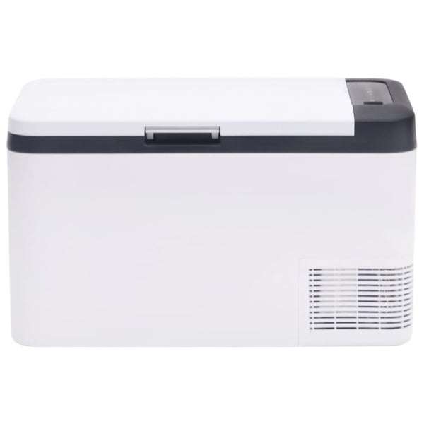vidaXL Cooler with Handle and Adapter Black and White 25 L PP & PE