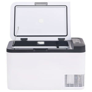 vidaXL Cooler with Handle and Adapter Black and White 25 L PP & PE