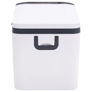 vidaXL Cooler with Handle and Adapter Black and White 25 L PP & PE