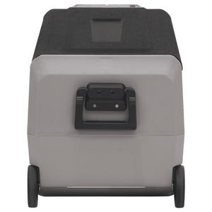 vidaXL Cooler with Wheels and Adapter Black & Grey 50 L PP & PE