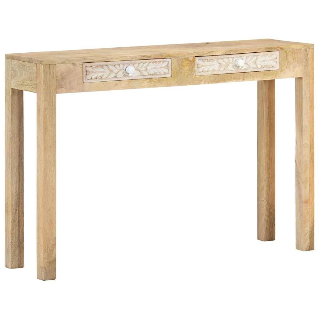 vidaXL Console Table 110x30x75 cm Bleached Solid Mango Wood