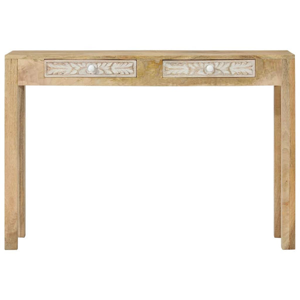 vidaXL Console Table 110x30x75 cm Bleached Solid Mango Wood