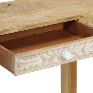 vidaXL Console Table 110x30x75 cm Bleached Solid Mango Wood