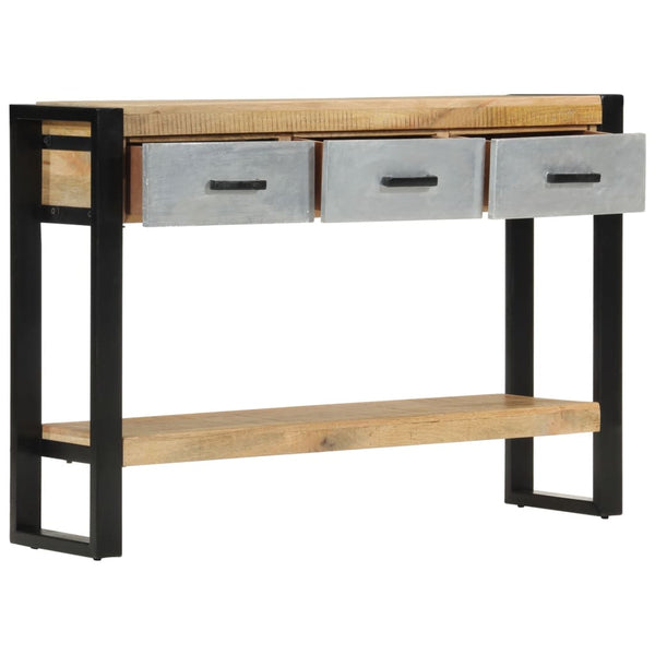 vidaXL Console Table 110x30x76 cm Rough Solid Mango Wood