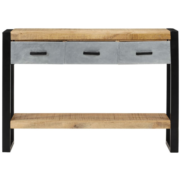 vidaXL Console Table 110x30x76 cm Rough Solid Mango Wood