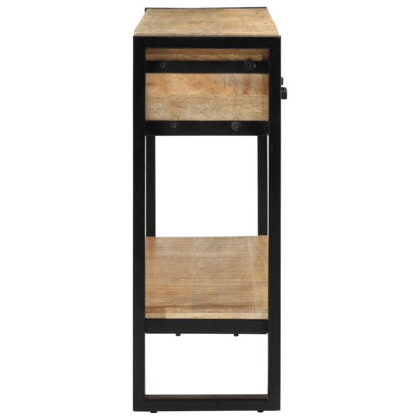 vidaXL Console Table 110x30x76 cm Rough Solid Mango Wood