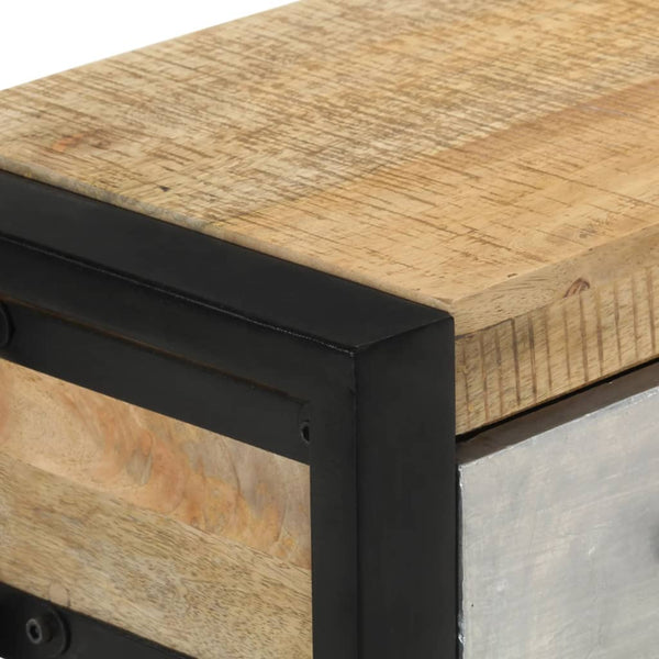 vidaXL Console Table 110x30x76 cm Rough Solid Mango Wood