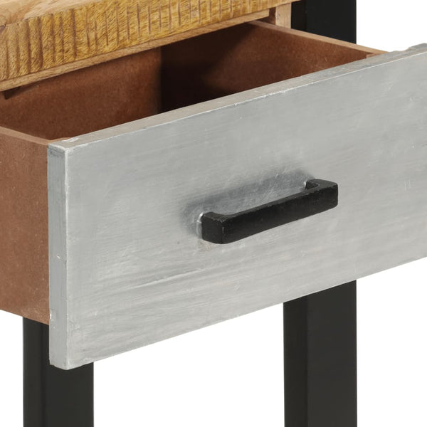 vidaXL Console Table 110x30x76 cm Rough Solid Mango Wood