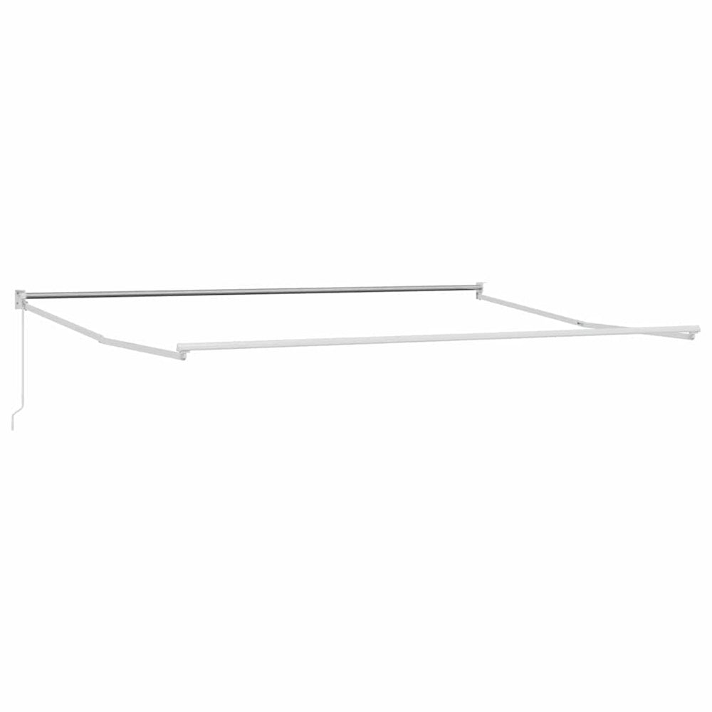 vidaXL Extendable Awning Frame White 450 x 300 cm Aluminum