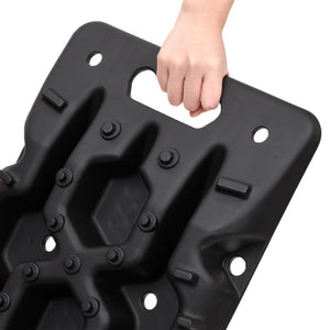 vidaXL Traction Mats 2 pcs Black 107x31x7 cm Nylon