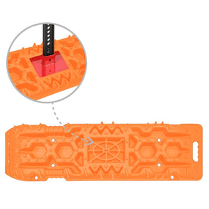 vidaXL Traction Mats 2 pcs. Orange 107x31x7 cm Nylon