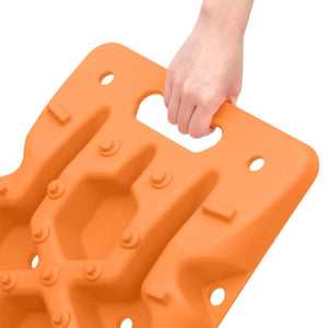 vidaXL Traction Mats 2 pcs. Orange 107x31x7 cm Nylon