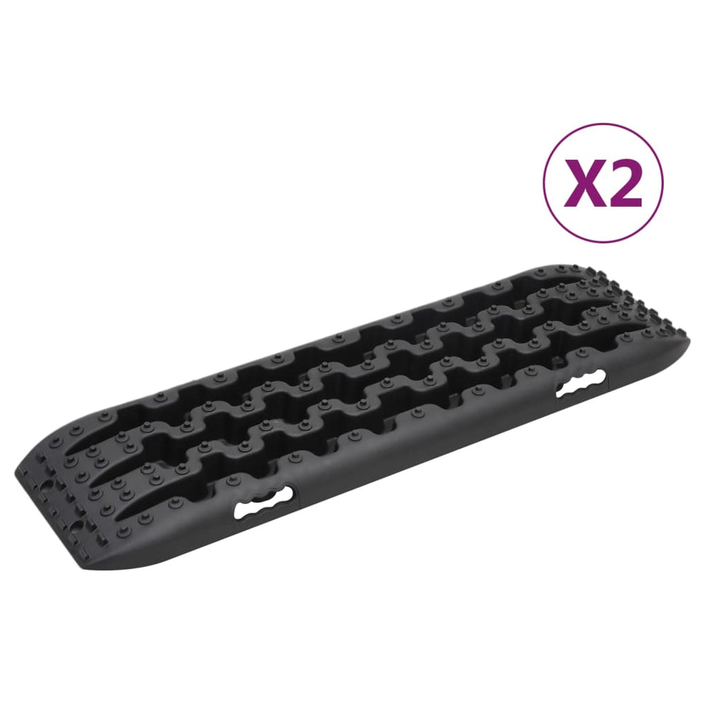 vidaXL Traction Mats 2 pcs. Black 106x30.5x7 cm Nylon