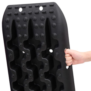 vidaXL Traction Mats 2 pcs. Black 106x30.5x7 cm Nylon