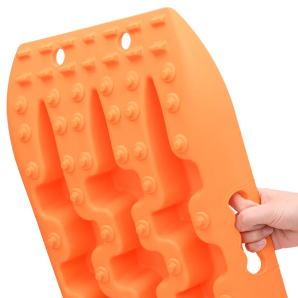 vidaXL Traction Mats 2 pcs. Orange 106x30.5x7 cm Nylon