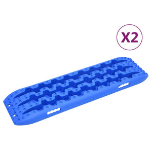 vidaXL Traction Mats 2 pcs Blue 106x30.5x7 cm Nylon