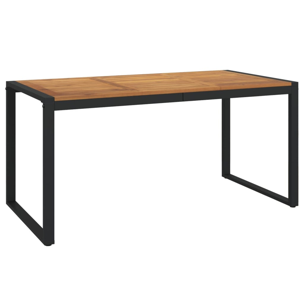 vidaXL Garden Table with U-shaped Legs 160x80x75 cm Solid Acacia Wood